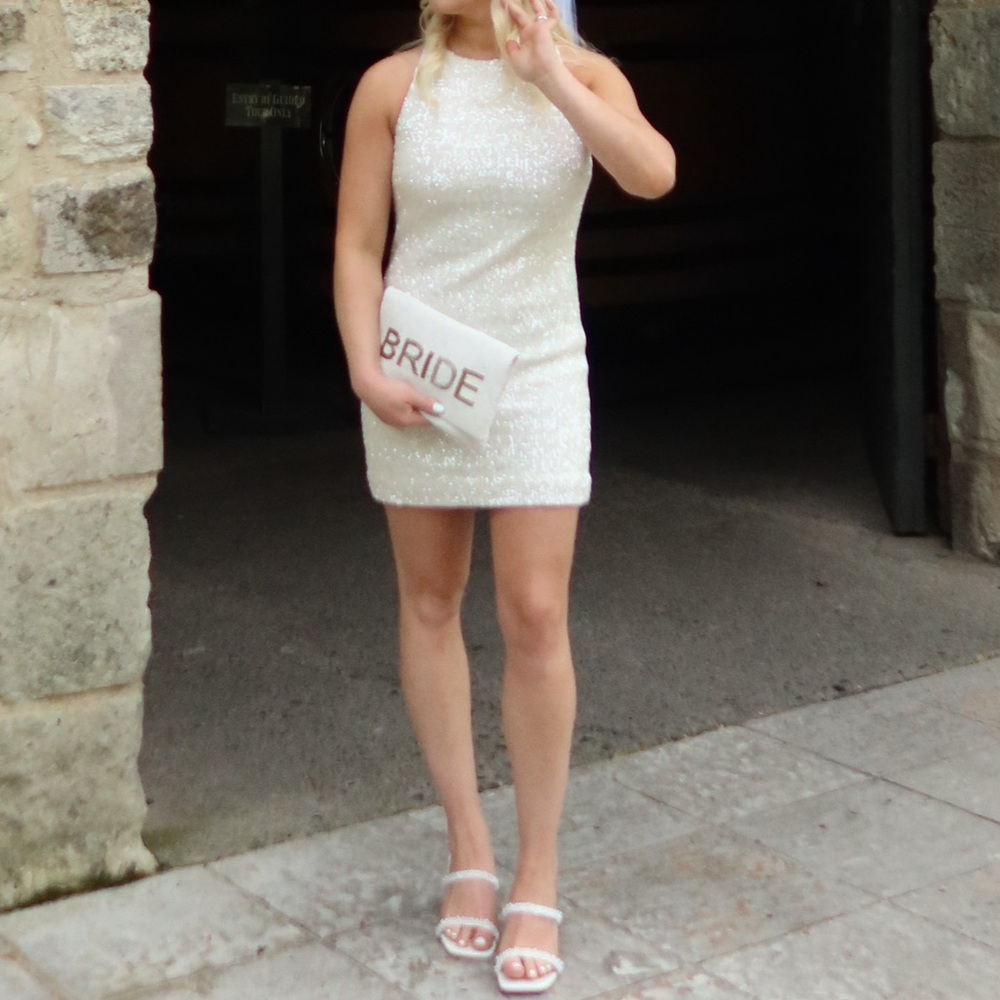 MARE MARE SEQUIN MINI DRESS - White - Picture 2 of 7